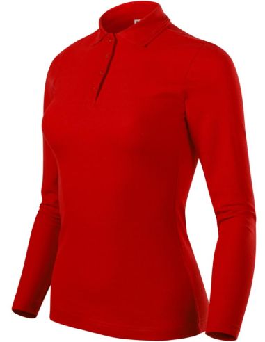 Polokošeľa dámska Pique Polo LS 231 červená