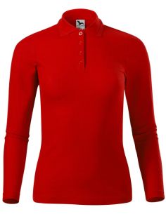 Polokošeľa dámska Pique Polo LS 231 červená 2