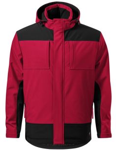 Zimná softshellová bunda pánska Vertex W55 marlboro červená 2