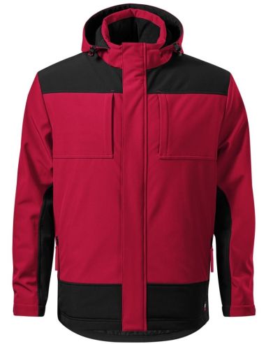 Zimná softshellová bunda pánska Vertex W55 marlboro červená