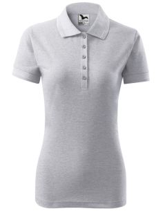 Polokošeľa dámska Pique Polo 210 svetlosivý melír 2