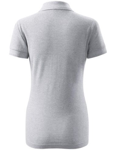 Polokošeľa dámska Pique Polo 210 svetlosivý melír