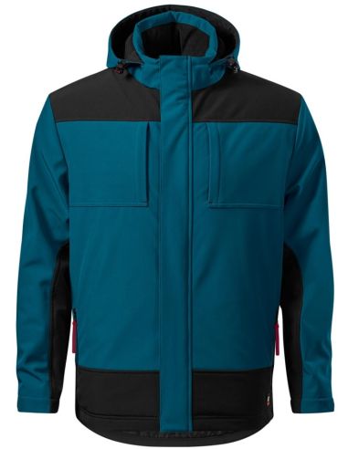 Zimná softshellová bunda pánska Vertex W55 petrol blue