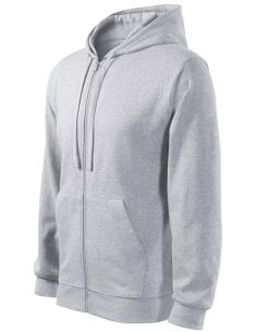 Mikina pánska Trendy Zipper 410 svetlosivý melír