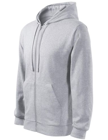 Mikina pánska Trendy Zipper 410 svetlosivý melír