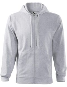 Mikina pánska Trendy Zipper 410 svetlosivý melír 2
