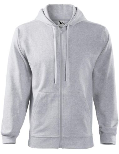 Mikina pánska Trendy Zipper 410 svetlosivý melír