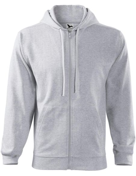 Mikina pánska Trendy Zipper 410 svetlosivý melír