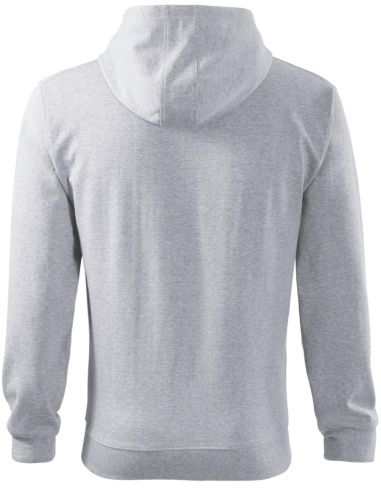 Mikina pánska Trendy Zipper 410 svetlosivý melír