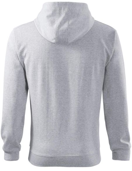 Mikina pánska Trendy Zipper 410 svetlosivý melír