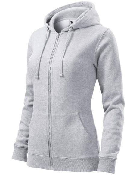 Mikina dámska Trendy Zipper 411 svetlosivý melír