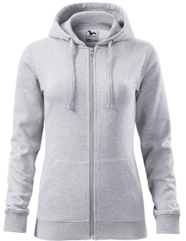Mikina dámska Trendy Zipper 411 svetlosivý melír
