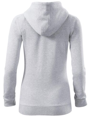 Mikina dámska Trendy Zipper 411 svetlosivý melír
