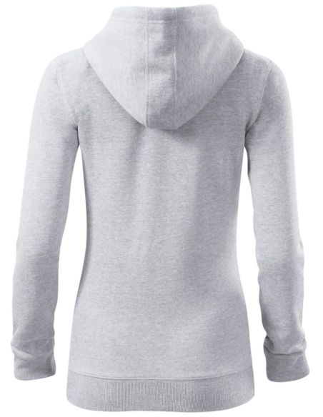 Mikina dámska Trendy Zipper 411 svetlosivý melír