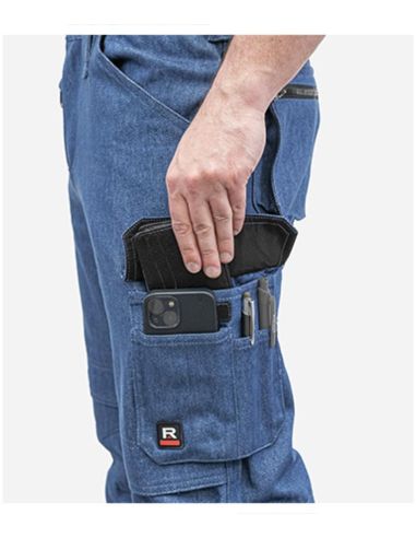 Pracovné džínsy pánske Vertex W08 svetlý denim