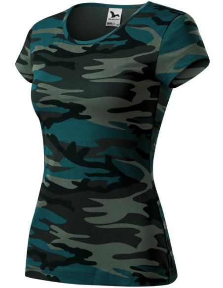 Tričko dámske Camo Pure C22 camouflage petrol