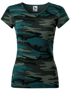 Tričko dámske Camo Pure C22 camouflage petrol 2
