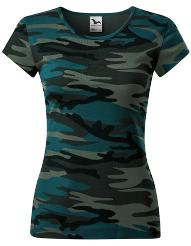 Tričko dámske Camo Pure C22 camouflage petrol