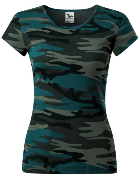 Tričko dámske Camo Pure C22 camouflage petrol