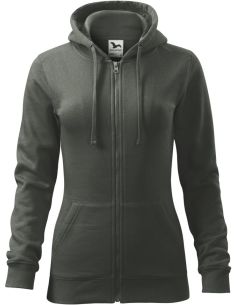 Mikina dámska Trendy Zipper 411 tmavá bridlica 2