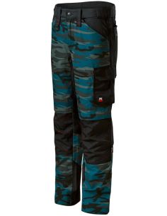 Pracovné nohavice pánske Vertex Camo W09 camouflage petrol
