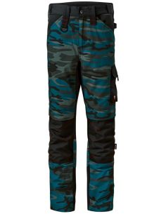 Pracovné nohavice pánske Vertex Camo W09 camouflage petrol 2