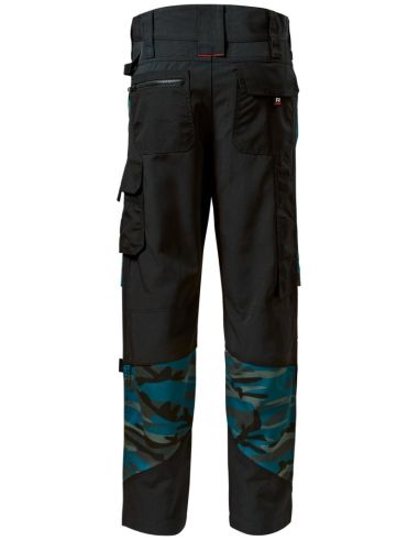 Pracovné nohavice pánske Vertex Camo W09 camouflage petrol