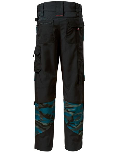 Pracovné nohavice pánske Vertex Camo W09 camouflage petrol