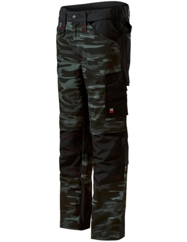 Pracovné nohavice pánske Vertex Camo W09 camouflage dark gray