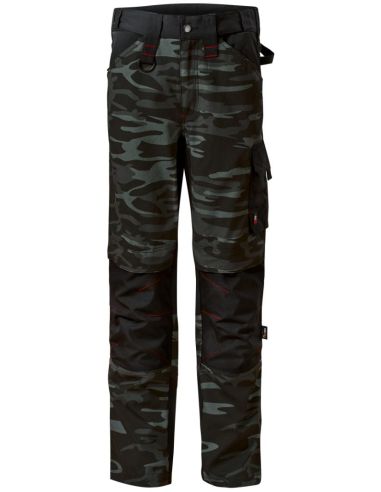 Pracovné nohavice pánske Vertex Camo W09 camouflage dark gray
