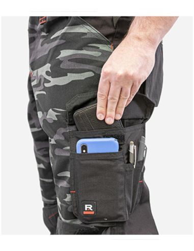 Pracovné nohavice pánske Vertex Camo W09 camouflage dark gray