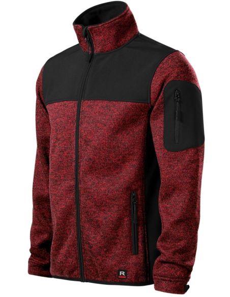 Softshellová bunda pánska Casual 550 knit marlboro red