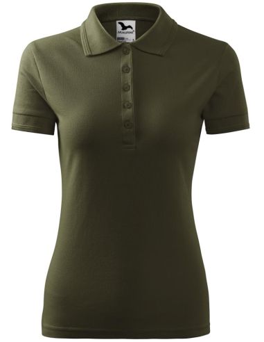 Polokošeľa dámska Pique Polo 210 military