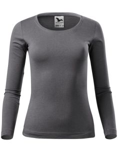 Tričko dámske Fit-T LS 169 oceľovo sivá 2
