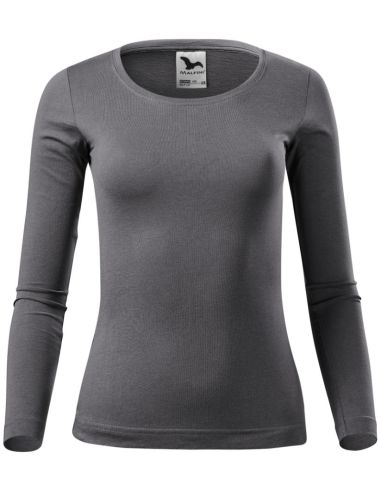 Tričko dámske Fit-T LS 169 oceľovo sivá
