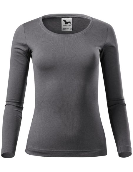 Tričko dámske Fit-T LS 169 oceľovo sivá