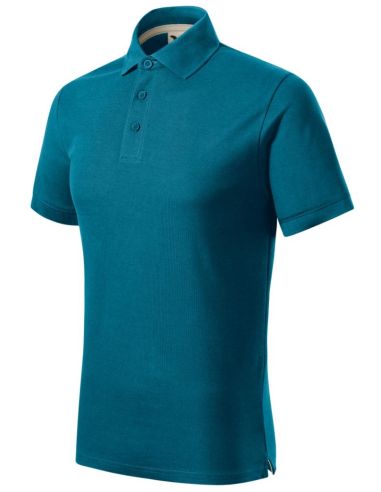 Polokošeľa pánska Prime (GOTS) 234 petrol blue