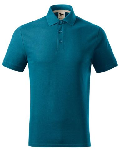 Polokošeľa pánska Prime (GOTS) 234 petrol blue