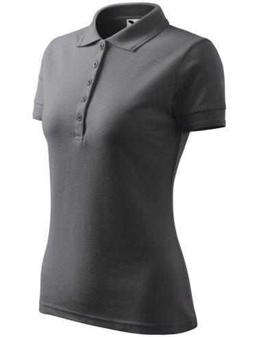 Polokošeľa dámska Pique Polo 210 oceľovo sivá