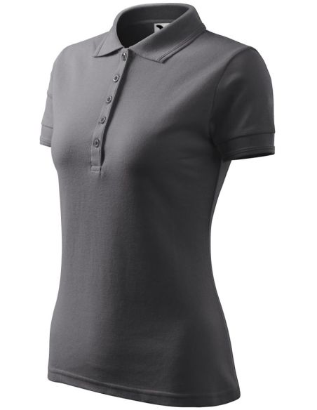 Polokošeľa dámska Pique Polo 210 oceľovo sivá