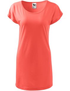 Tričko/šaty dámske Love 123 korálová 2