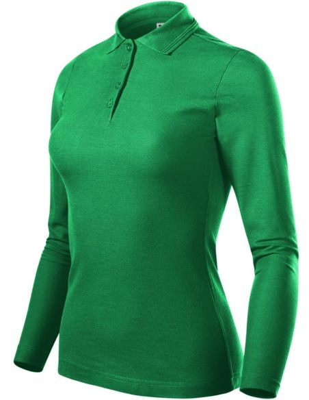 Polokošeľa dámska Pique Polo LS 231 trávová zelená