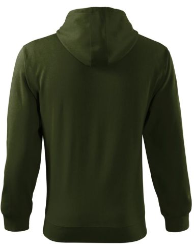 Mikina pánska Trendy Zipper 410 military