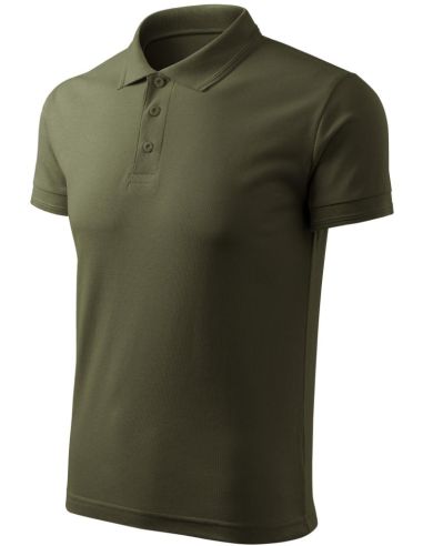 Polokošeľa pánska Pique Polo Free F03 military