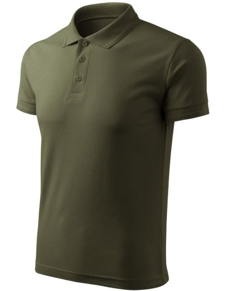 Polokošeľa pánska Pique Polo Free F03 military