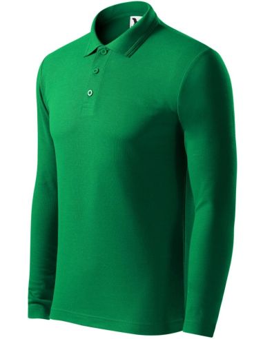 Polokošeľa pánska Pique Polo LS 221 trávová zelená