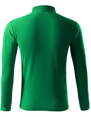 Polokošeľa pánska Pique Polo LS 221 trávová zelená