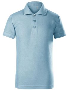 Polokošeľa detská Pique Polo Free F22 nebeská modrá 2