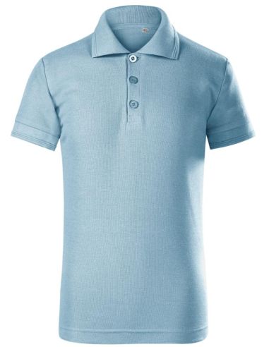 Polokošeľa detská Pique Polo Free F22 nebeská modrá
