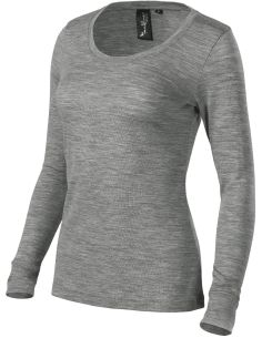 Tričko dámske Merino Rise LS 160 tmavosivý melír